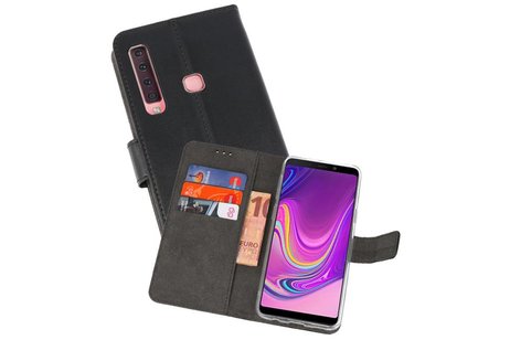 Booktype Telefoonhoesjes - Bookcase Hoesje - Wallet Case -  Geschikt voor Samsung Galaxy A9 2018 - Zwart