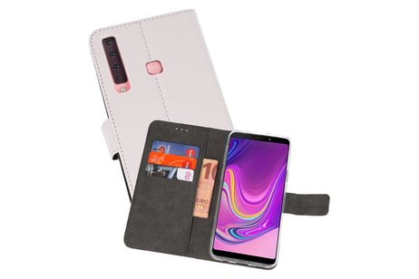 Booktype Telefoonhoesjes - Bookcase Hoesje - Wallet Case -  Geschikt voor Samsung Galaxy A9 2018 - Wit