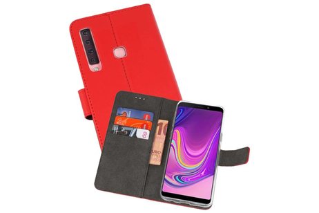 Booktype Telefoonhoesjes - Bookcase Hoesje - Wallet Case -  Geschikt voor Samsung Galaxy A9 2018 - Rood