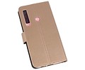 Booktype Telefoonhoesjes - Bookcase Hoesje - Wallet Case -  Geschikt voor Samsung Galaxy A9 2018 - Goud