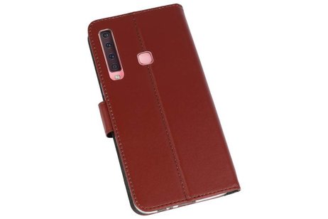 Booktype Telefoonhoesjes - Bookcase Hoesje - Wallet Case -  Geschikt voor Samsung Galaxy A9 2018 - Bruin