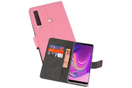BAOHU Booktype Telefoonhoesjes - Bookcase Hoesje - Wallet Case -  Geschikt voor Samsung Galaxy A9 2018 - Roze