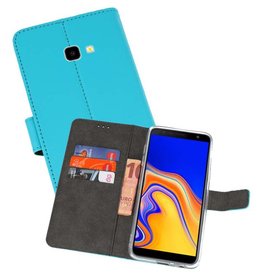 BAOHU Wallet Cases Hoesje Samsung Galaxy J4 Plus Blauw