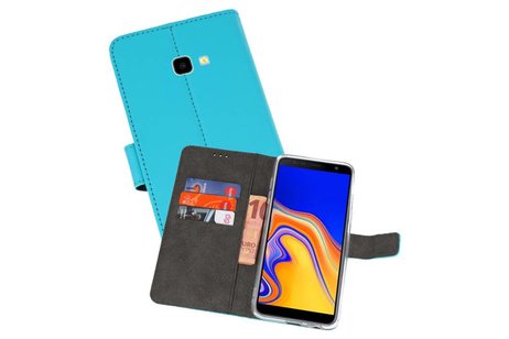 Booktype Telefoonhoesjes - Bookcase Hoesje - Wallet Case -  Geschikt voor Samsung Galaxy J4 Plus - Blauw