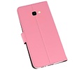 BAOHU Booktype Telefoonhoesjes - Bookcase Hoesje - Wallet Case -  Geschikt voor Samsung Galaxy J4 Plus - Roze