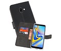 Booktype Telefoonhoesjes - Bookcase Hoesje - Wallet Case -  Geschikt voor Samsung Galaxy J6 Plus - Zwart