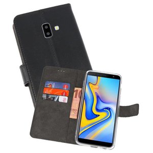 BAOHU Booktype Telefoonhoesjes - Bookcase Hoesje - Wallet Case -  Geschikt voor Samsung Galaxy J6 Plus - Zwart