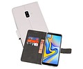 BAOHU Booktype Telefoonhoesjes - Bookcase Hoesje - Wallet Case -  Geschikt voor Samsung Galaxy J6 Plus - Wit