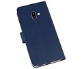BAOHU Booktype Telefoonhoesjes - Bookcase Hoesje - Wallet Case -  Geschikt voor Samsung Galaxy J6 Plus - Navy