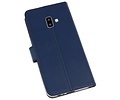 Booktype Telefoonhoesjes - Bookcase Hoesje - Wallet Case -  Geschikt voor Samsung Galaxy J6 Plus - Navy