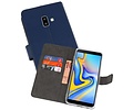 BAOHU Booktype Telefoonhoesjes - Bookcase Hoesje - Wallet Case -  Geschikt voor Samsung Galaxy J6 Plus - Navy