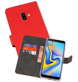 BAOHU Wallet Cases Hoesje Samsung Galaxy J6 Plus Rood