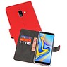 BAOHU Wallet Cases Hoesje Samsung Galaxy J6 Plus Rood