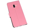 BAOHU Booktype Telefoonhoesjes - Bookcase Hoesje - Wallet Case -  Geschikt voor Samsung Galaxy J6 Plus - Roze