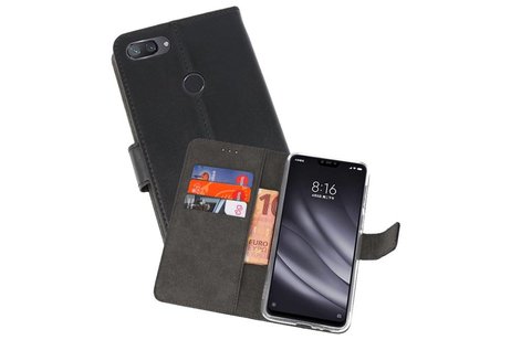 Booktype Telefoonhoesjes - Bookcase Hoesje - Wallet Case -  Geschikt voor XiaoMi Mi 8 Lite - Zwart