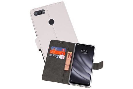 BAOHU Booktype Telefoonhoesjes - Bookcase Hoesje - Wallet Case -  Geschikt voor XiaoMi Mi 8 Lite - Wit
