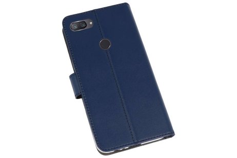 BAOHU Booktype Telefoonhoesjes - Bookcase Hoesje - Wallet Case -  Geschikt voor XiaoMi Mi 8 Lite - Navy