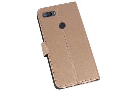BAOHU Booktype Telefoonhoesjes - Bookcase Hoesje - Wallet Case -  Geschikt voor XiaoMi Mi 8 Lite - Goud