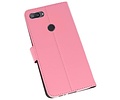 Booktype Telefoonhoesjes - Bookcase Hoesje - Wallet Case -  Geschikt voor XiaoMi Mi 8 Lite - Roze