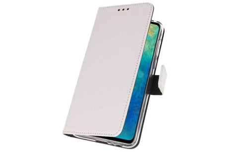 Booktype Telefoonhoesjes - Bookcase Hoesje - Wallet Case -  Geschikt voor Huawei Mate 20 - Wit