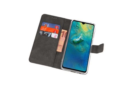 Booktype Telefoonhoesjes - Bookcase Hoesje - Wallet Case -  Geschikt voor Huawei Mate 20 - Wit