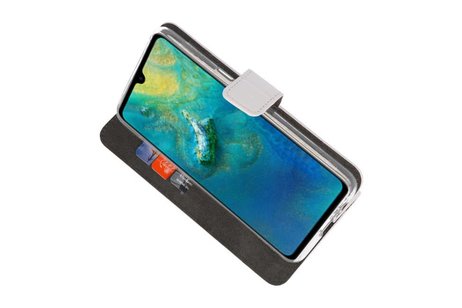 BAOHU Booktype Telefoonhoesjes - Bookcase Hoesje - Wallet Case -  Geschikt voor Huawei Mate 20 - Wit