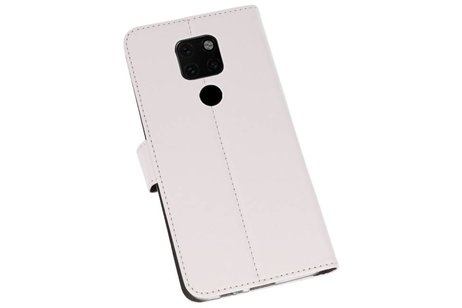 Booktype Telefoonhoesjes - Bookcase Hoesje - Wallet Case -  Geschikt voor Huawei Mate 20 - Wit