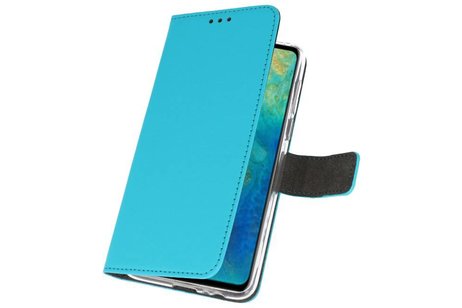 Booktype Telefoonhoesjes - Bookcase Hoesje - Wallet Case -  Geschikt voor Huawei Mate 20 - Blauw