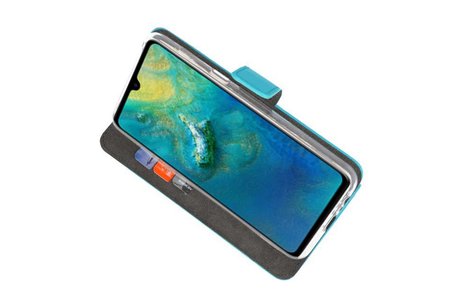 BAOHU Booktype Telefoonhoesjes - Bookcase Hoesje - Wallet Case -  Geschikt voor Huawei Mate 20 - Blauw