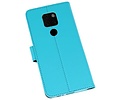 Booktype Telefoonhoesjes - Bookcase Hoesje - Wallet Case -  Geschikt voor Huawei Mate 20 - Blauw