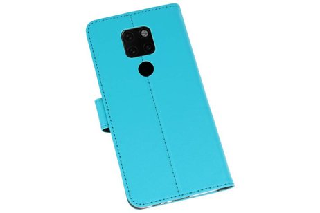 Booktype Telefoonhoesjes - Bookcase Hoesje - Wallet Case -  Geschikt voor Huawei Mate 20 - Blauw