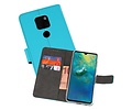 Booktype Telefoonhoesjes - Bookcase Hoesje - Wallet Case -  Geschikt voor Huawei Mate 20 - Blauw