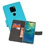 BAOHU Wallet Cases Hoesje Huawei Mate 20 Blauw