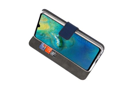 BAOHU Booktype Telefoonhoesjes - Bookcase Hoesje - Wallet Case -  Geschikt voor Huawei Mate 20 - Navy