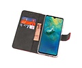 BAOHU Booktype Telefoonhoesjes - Bookcase Hoesje - Wallet Case -  Geschikt voor Huawei Mate 20 - Rood