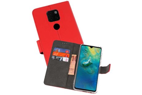 Booktype Telefoonhoesjes - Bookcase Hoesje - Wallet Case -  Geschikt voor Huawei Mate 20 - Rood