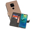 BAOHU Booktype Telefoonhoesjes - Bookcase Hoesje - Wallet Case -  Geschikt voor Huawei Mate 20 - Goud