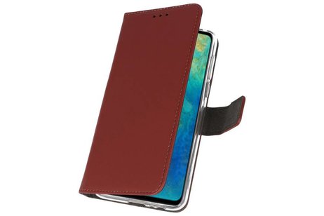 Booktype Telefoonhoesjes - Bookcase Hoesje - Wallet Case -  Geschikt voor Huawei Mate 20 - Bruin