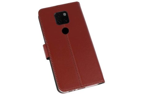 Booktype Telefoonhoesjes - Bookcase Hoesje - Wallet Case -  Geschikt voor Huawei Mate 20 - Bruin