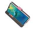 Booktype Telefoonhoesjes - Bookcase Hoesje - Wallet Case -  Geschikt voor Huawei Mate 20 - Roze
