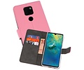 Booktype Telefoonhoesjes - Bookcase Hoesje - Wallet Case -  Geschikt voor Huawei Mate 20 - Roze