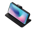 BAOHU Zakelijke Book Case Telefoonhoesje Geschikt voor de Samsung Galaxy A6s - Portemonnee Hoesje - Pasjeshouder Wallet Case - Zwart