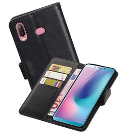 BAOHU Zakelijke Bookstyle Hoesje Samsung Galaxy A6s Zwart