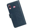 BAOHU Zakelijke Book Case Telefoonhoesje Geschikt voor de Samsung Galaxy A6s - Portemonnee Hoesje - Pasjeshouder Wallet Case - Blauw