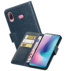 Zakelijke Bookstyle Hoesje Samsung Galaxy A6s Blauw