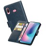 BAOHU Zakelijke Bookstyle Hoesje Samsung Galaxy A6s Blauw