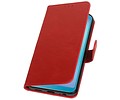 BAOHU Zakelijke Book Case Telefoonhoesje Geschikt voor de Samsung Galaxy A6s - Portemonnee Hoesje - Pasjeshouder Wallet Case - Rood