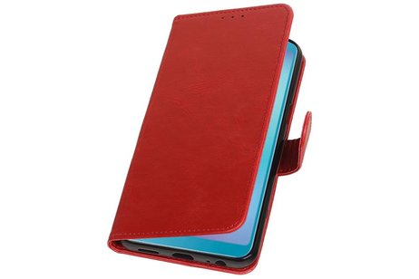 BAOHU Zakelijke Book Case Telefoonhoesje Geschikt voor de Samsung Galaxy A6s - Portemonnee Hoesje - Pasjeshouder Wallet Case - Rood