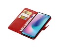 BAOHU Zakelijke Book Case Telefoonhoesje Geschikt voor de Samsung Galaxy A6s - Portemonnee Hoesje - Pasjeshouder Wallet Case - Rood