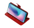 BAOHU Zakelijke Book Case Telefoonhoesje Geschikt voor de Samsung Galaxy A6s - Portemonnee Hoesje - Pasjeshouder Wallet Case - Rood